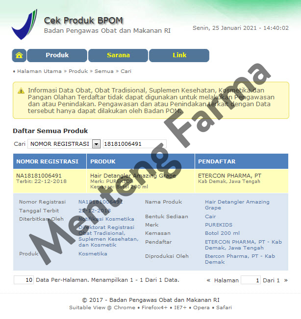 Pure Kids Hair Detangler Amazing Grape 200 mL - Pelembut Rambut Kusut - Menteng Farma