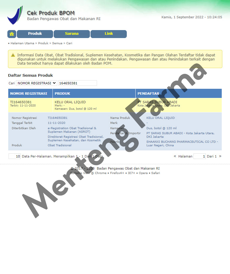 Buchang Kelu Oral Liquid - Menteng Farma