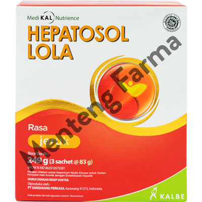 Hepatosol Lola Orange 249 Gram - Susu Nutrisi Khusus Pasien Gangguan Hati Berat - Menteng Farma