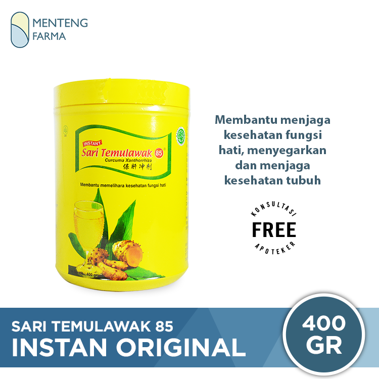 Sari Temulawak 85 Instan Original Toples 400 gr - Menteng Farma