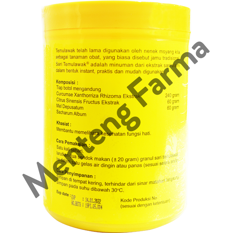 Sari Temulawak 85 Instan Original Toples 400 gr - Menteng Farma