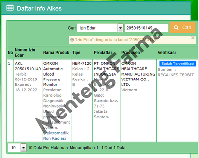 Tensimeter Digital Omron HEM 7120 - Alat Pengukur Tekanan Darah - Menteng Farma