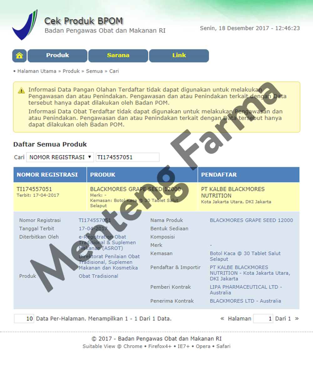 Blackmores Grape Seed 12000 - Sumber Antioksidan & Menyehatkan Kulit - Menteng Farma