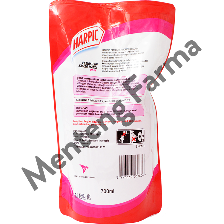 Harpic Rose Pouch 700 ML - Pembersih Kamar Mandi dan Toilet - Menteng Farma