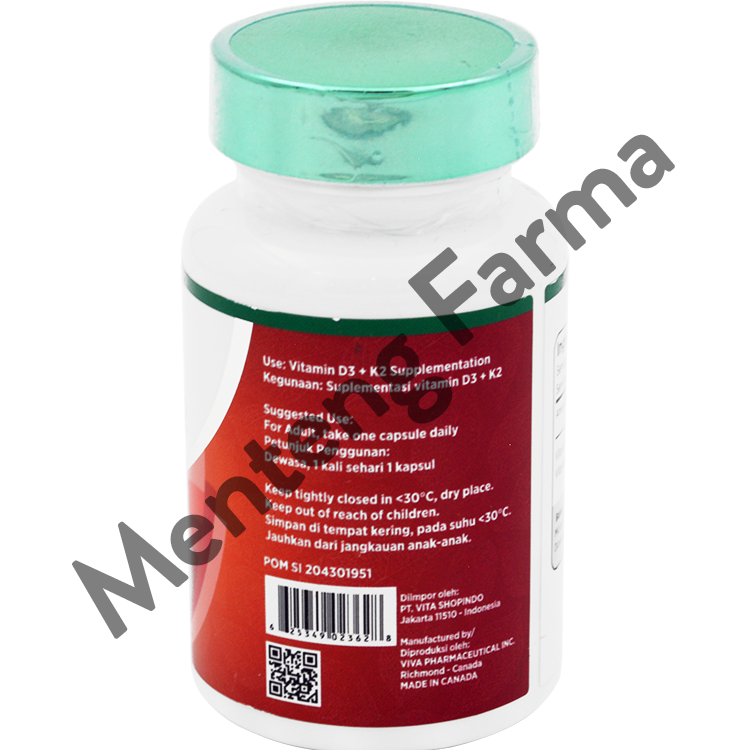 Nutriwell Vitamin D3 + K2 - Menjaga Kesehatan Tulang - Menteng Farma