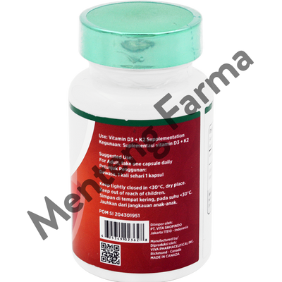 Nutriwell Vitamin D3 + K2 - Menjaga Kesehatan Tulang - Menteng Farma