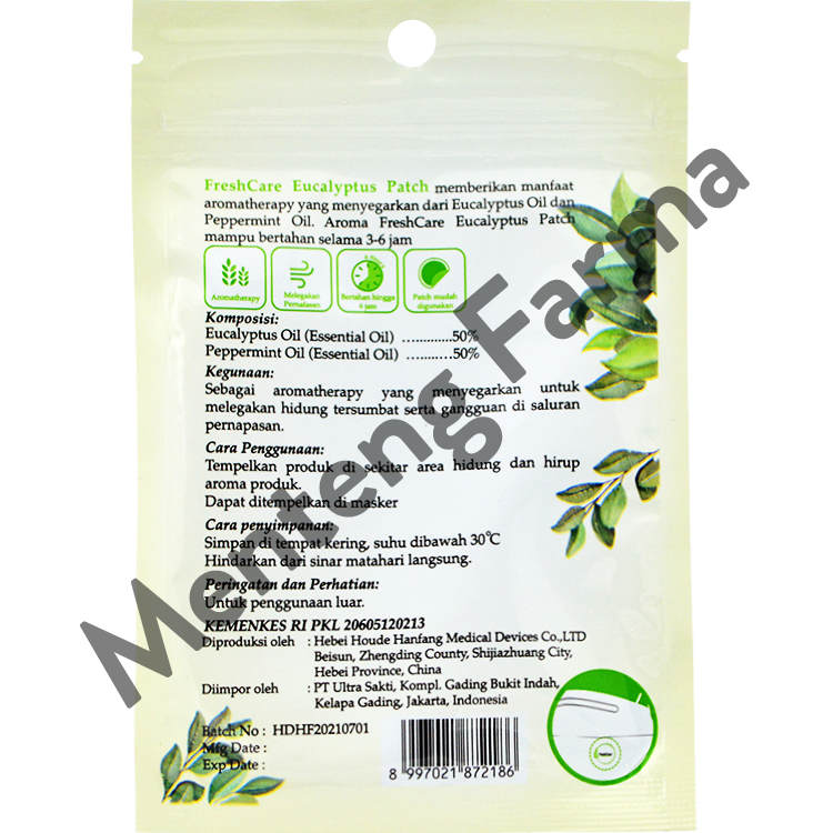 Freshcare Eucalyptus Patch - Sticker Tempel Dengan Aromatherapy - Menteng Farma