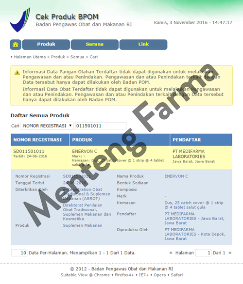 Enervon-C Multivitamin - Menteng Farma