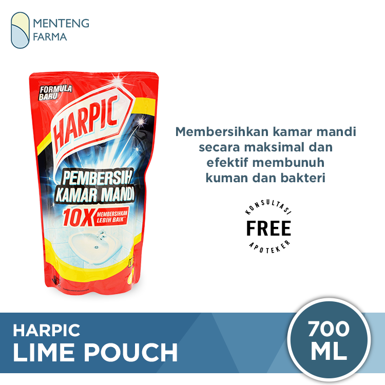 Harpic Lime Pouch 700 ML - Pembersih Kamar Mandi Efektif Membunuh Kuman - Menteng Farma