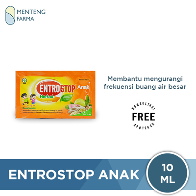 Entrostop Herbal Anak Sachet 10 mL - Sirup Mencret Diare Anak - Menteng Farma
