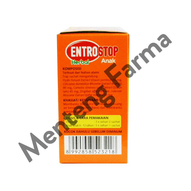 Entrostop Herbal Anak Sachet 10 mL - Sirup Mencret Diare Anak - Menteng Farma