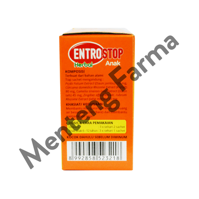 Entrostop Herbal Anak Sachet 10 mL - Sirup Mencret Diare Anak - Menteng Farma