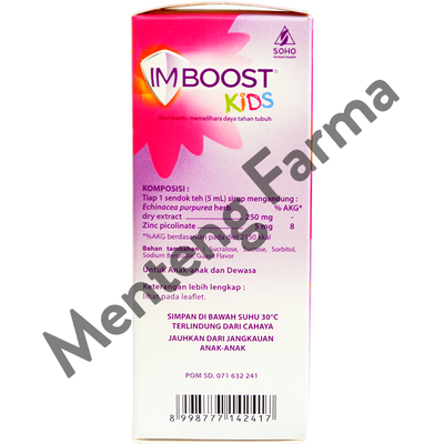 Imboost Kids Syrup 60 ML - Suplemen Penambah Daya Tahan Tubuh Anak - Menteng Farma