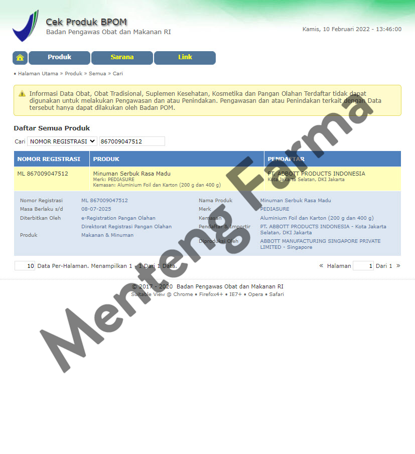 Pediasure Madu 400 Gram - Susu Pendukung Nutrisi Pertumbuhan Anak - Menteng Farma