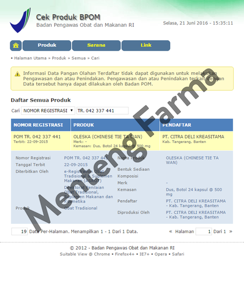 Chinese Tie Ta Wan (Oleska Capsule) - Menteng Farma