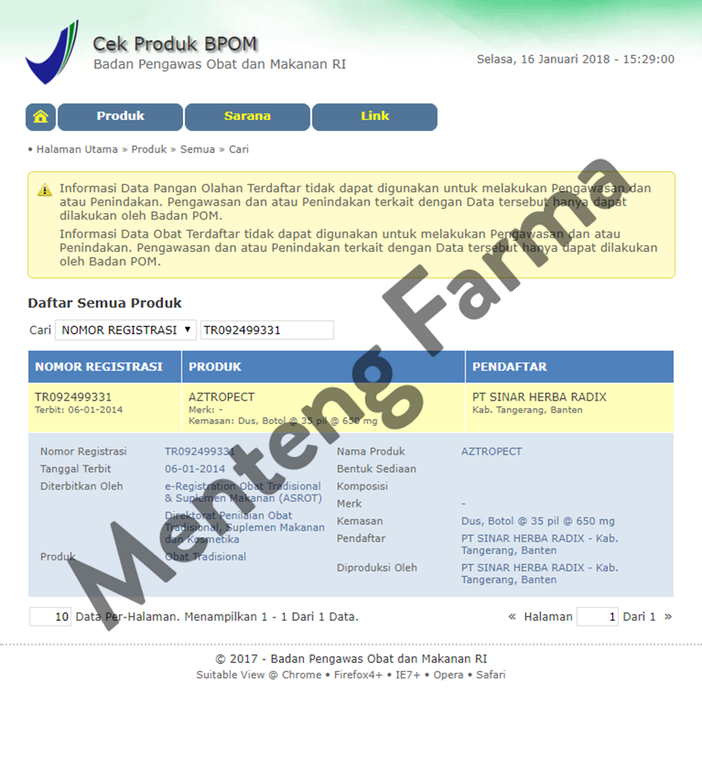 Qiang Li Zhi Ke (Aztropect) - Membantu Meredakan Batuk Berdahak - Menteng Farma