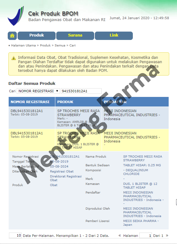 Tablet Hisap SP Troches Meiji (rasa strawberry) - Atasi Gangguan Mulut dan Sakit Tenggorokan - Menteng Farma