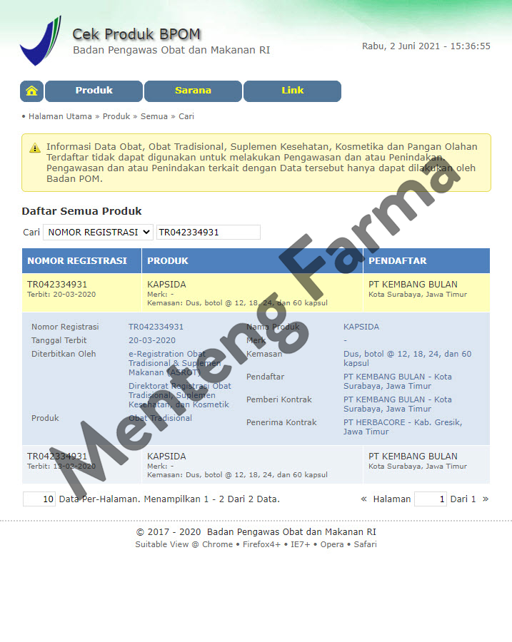 Kapsida Kembang Bulan 12 Kapsul - Obat Gatal, Bisul, Jerawat, dan Darah Kotor - Menteng Farma