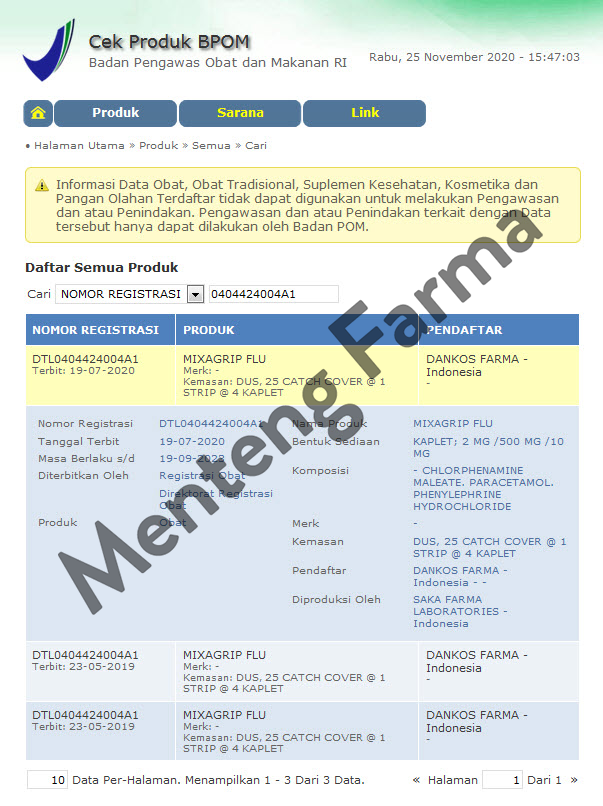 Mixagrip Flu 4 Kaplet - Meredakan Flu, Bersin Bersin, Hidung Tersumbat - Menteng Farma