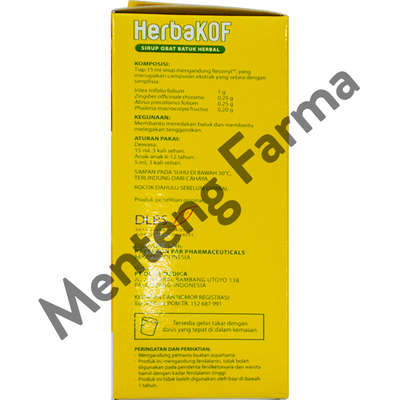 HerbaKOF Syrup 60 ML - Sirup Obat Batuk Herbal - Menteng Farma