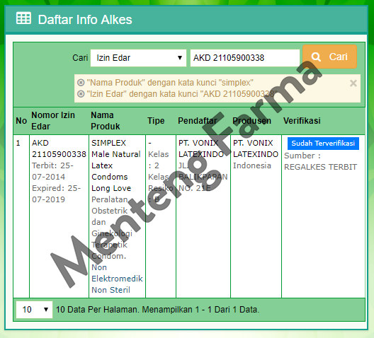 Kondom Simplex Long Love Natural Male - Isi 12 - Menteng Farma