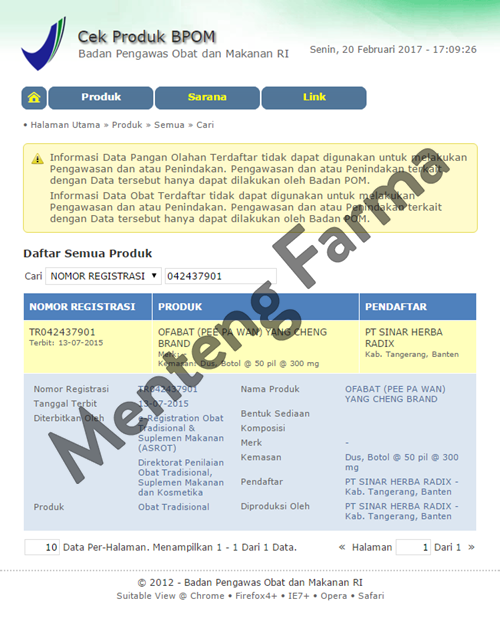 Ofabat (Pee Pa Wan) - Menteng Farma