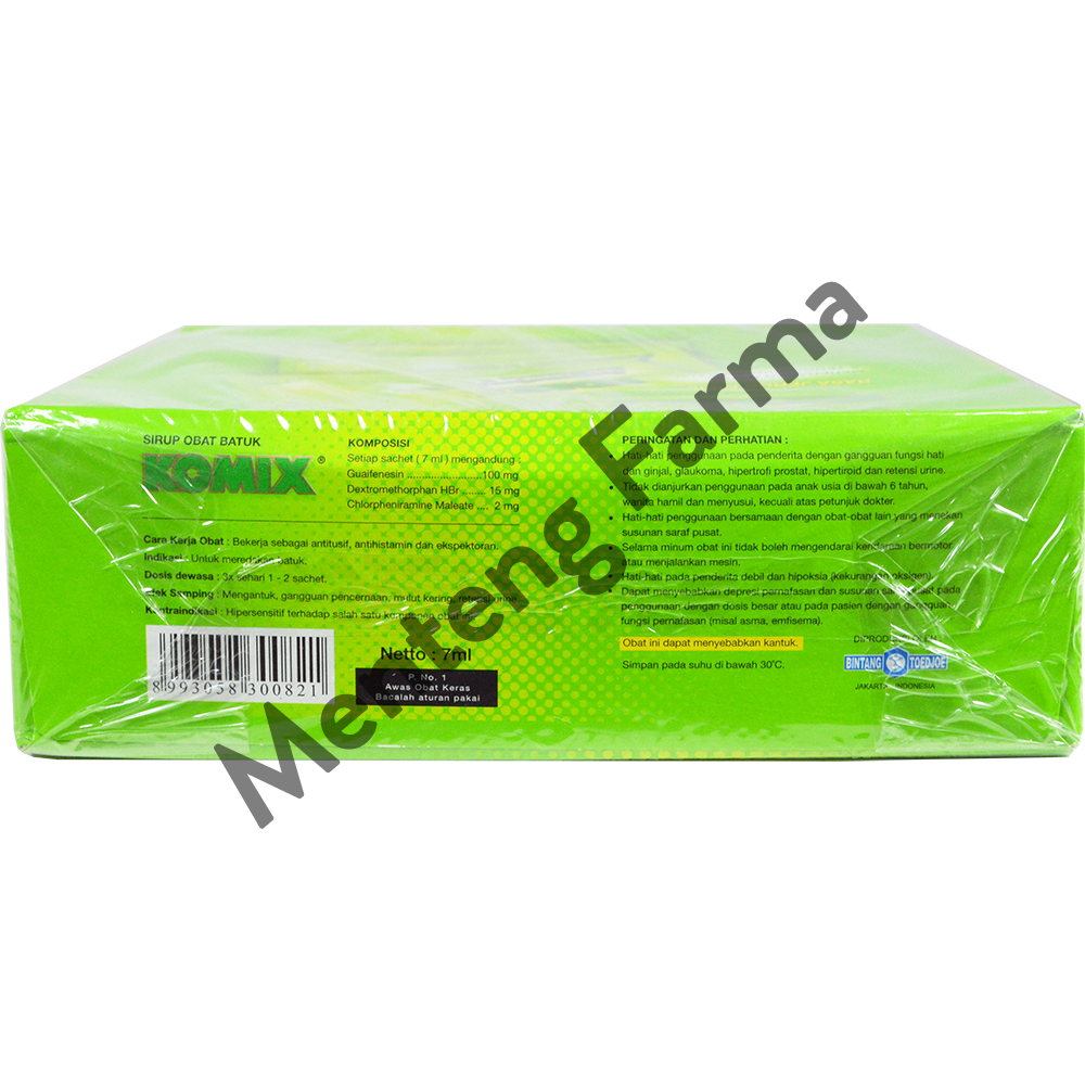 Komix (Rasa Jeruk Nipis) - Dus Isi 30 Sachet - Menteng Farma