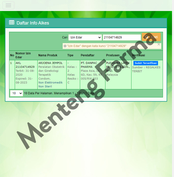 Kondom Arjoena Jempol - Isi 12 - Menteng Farma