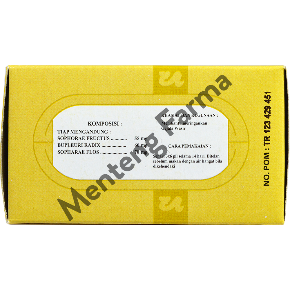 Wasiri (Isi 100 Pil) - Obat Wasir dan BAB Berdarah - Menteng Farma