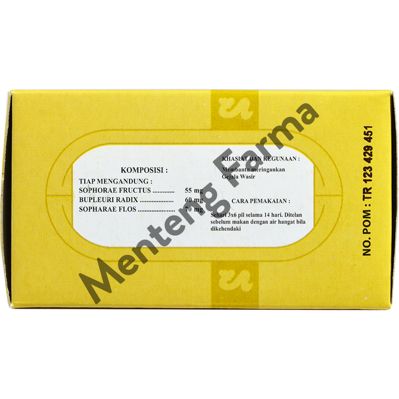 Wasiri (Isi 100 Pil) - Obat Wasir dan BAB Berdarah - Menteng Farma