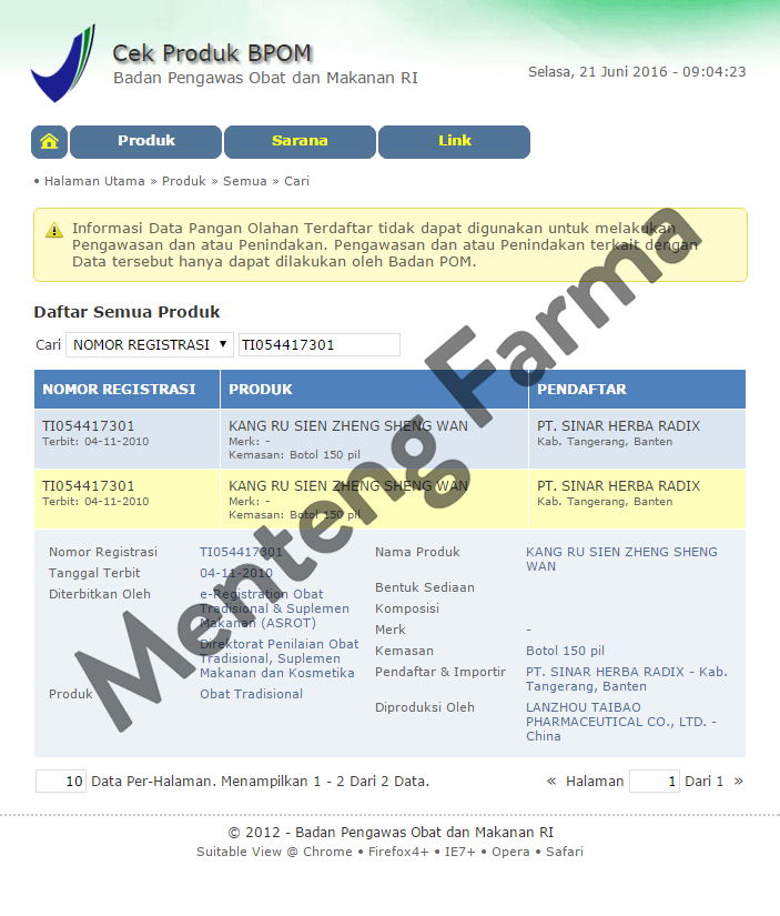 Ru Xian Xiao Jie Wan (Dua Dara) - Menteng Farma