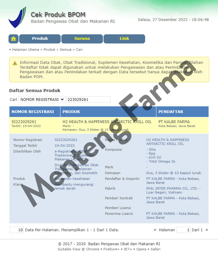 H2 Antartic Krill Oil 30 Kapsul - Suplemen Omega 3 Bantu Menurunkan Lemak Darah - Menteng Farma