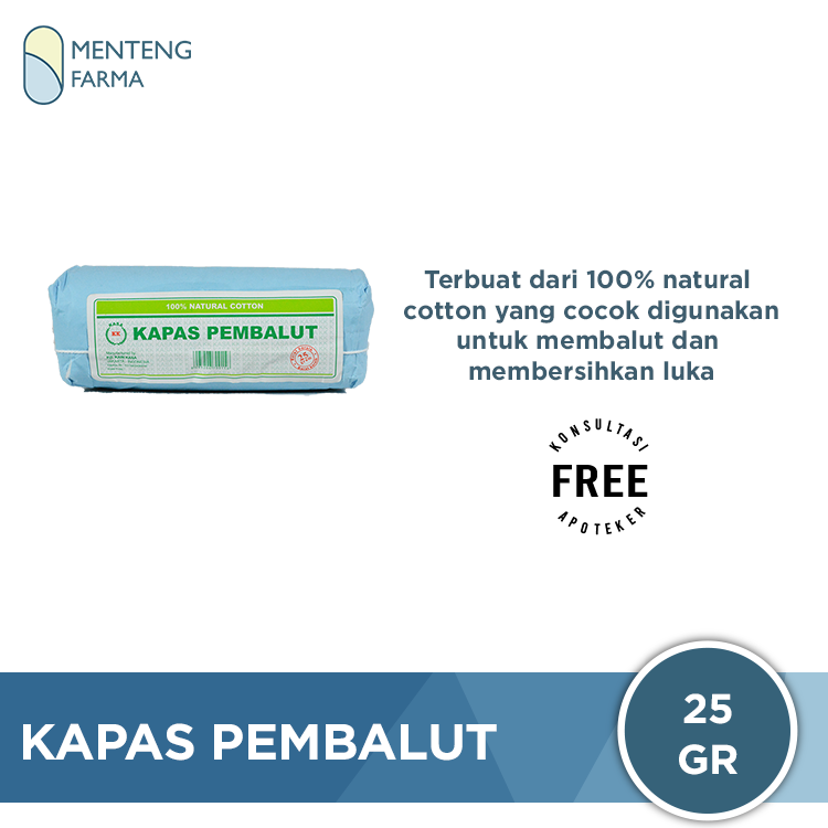 Kapas Pembalut - Menutupi dan Membersihkan Luka - Menteng Farma