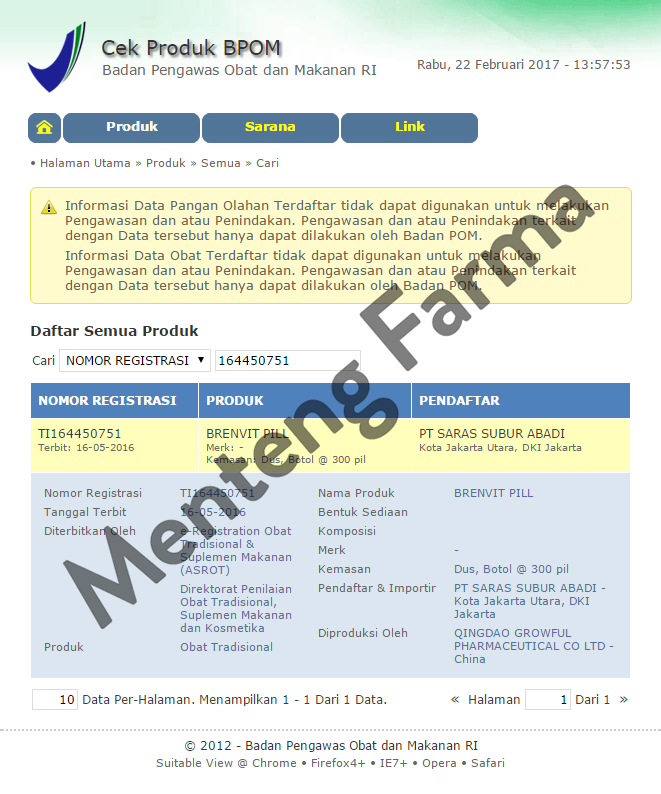 Brenvit Pill - Menteng Farma