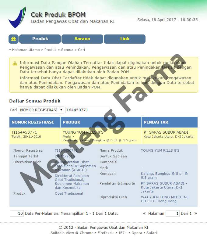 Young Yum Pills - Obat Kesehatan Paru-Paru, Batuk, Mudah Lelah - Menteng Farma