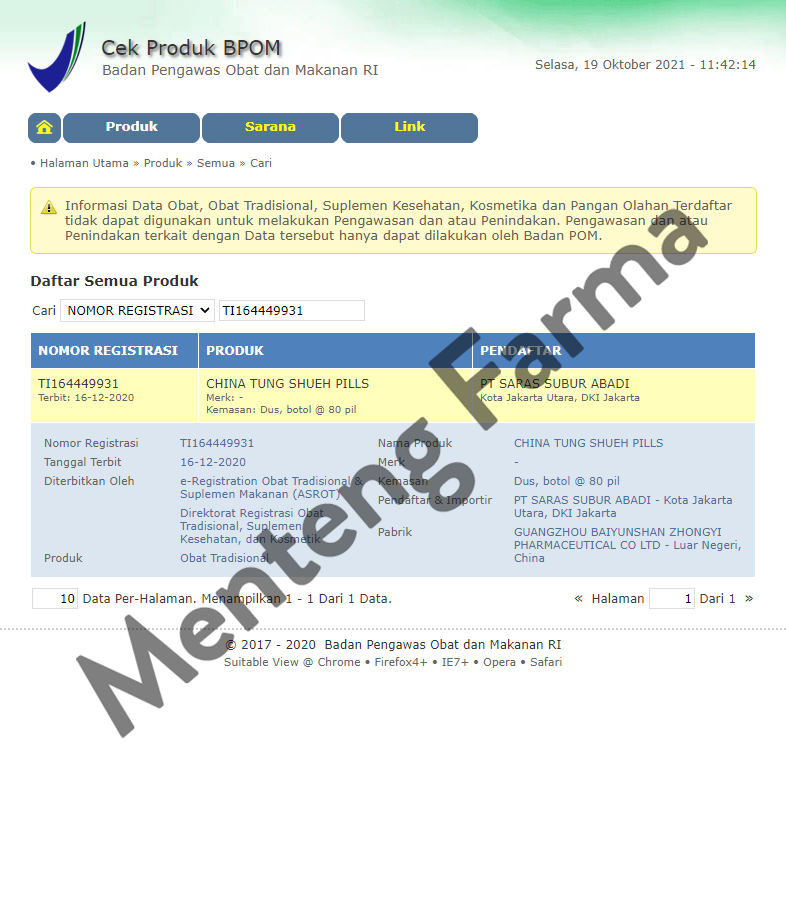 China Tung Shueh Pill - Obat Nyeri Sendi, Rematik, dan Sakit pinggang - Menteng Farma