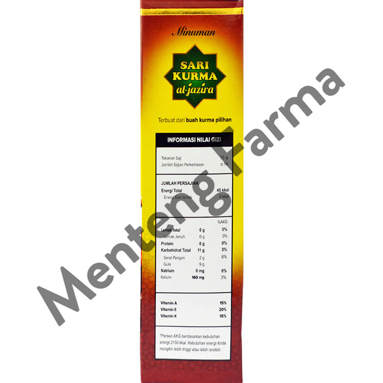 Sari Kurma Al Jazira 250 Gram - Minuman Rasa Sari Kurma Asli - Menteng Farma