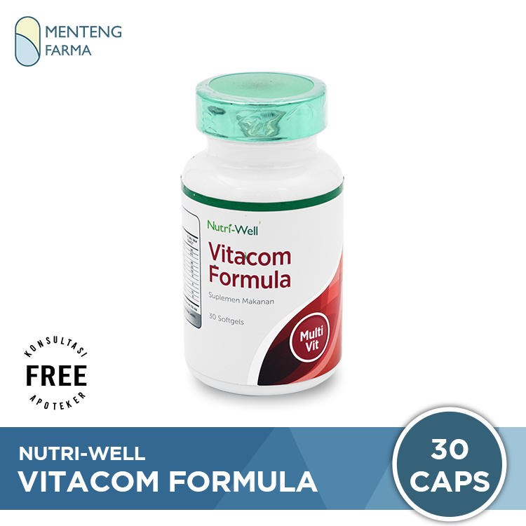 Nutriwell Vitacom Formula - Memenuhi Multivitamin dan Mineral Tubuh - Menteng Farma