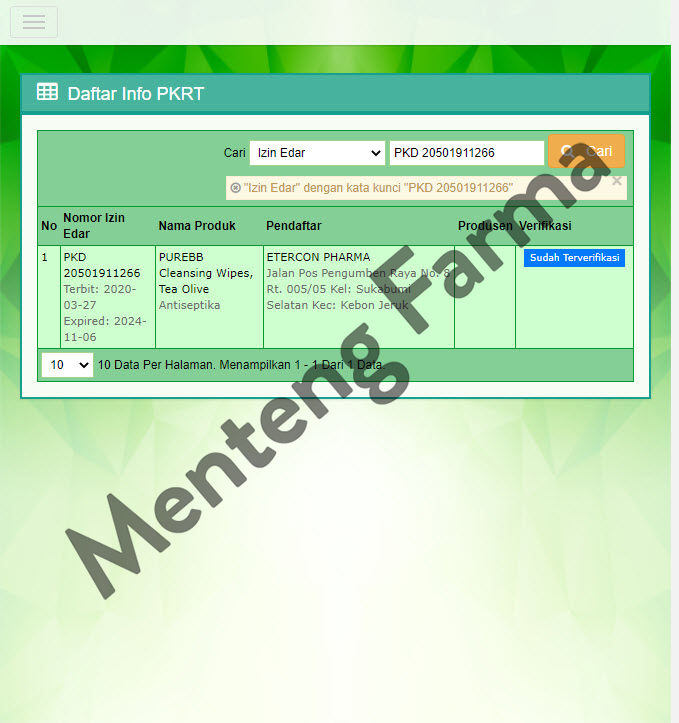 Pure Baby Cleansing Wipes Tea Olive 60 Sheets - Tisu Basah Bayi - Menteng Farma