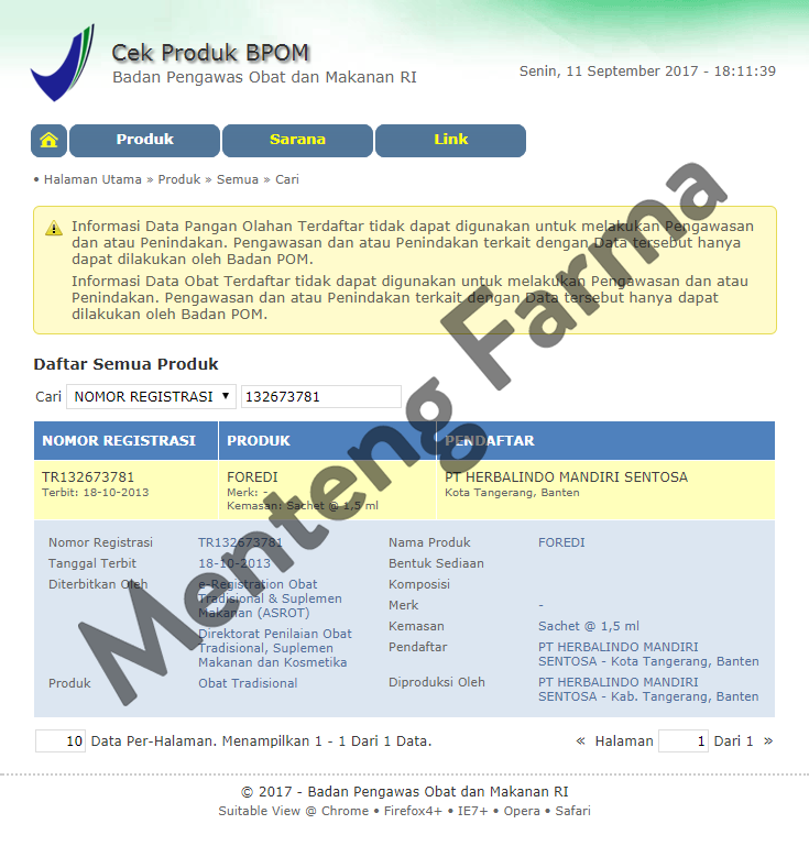 Foredi Gel - Menteng Farma