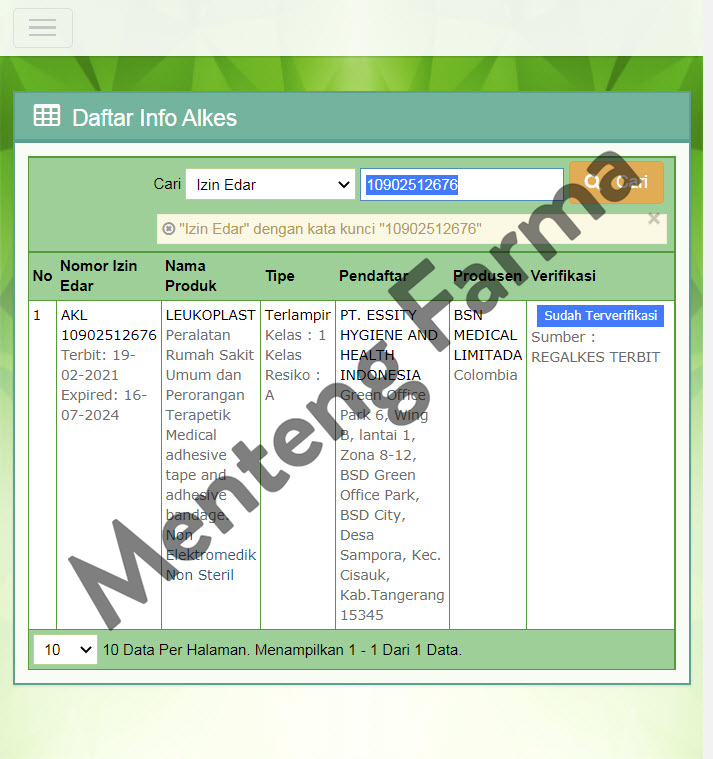 Leukoplast Plaster Roll 2.5 CM x 4.5 M - Plaster Kain Penutup Luka Infusan Kateter - Menteng Farma