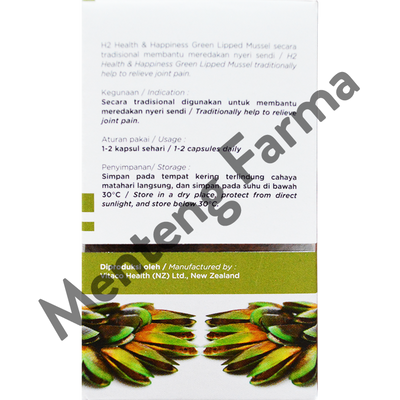 H2 Green Lipped Mussel - Suplemen Sendi, Osteoarthritis, Nyeri Sendi - Menteng Farma