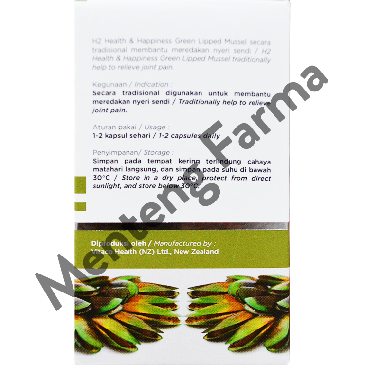 H2 Green Lipped Mussel - Suplemen Sendi, Osteoarthritis, Nyeri Sendi - Menteng Farma