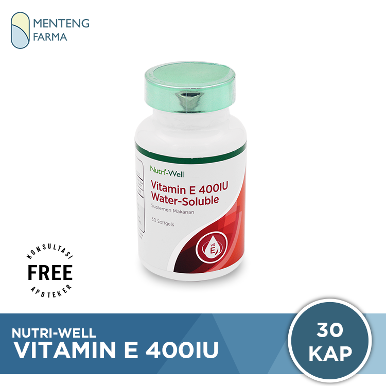 Nutriwell Vitamin E 400IU Water Soluble - Memenuhi Kebutuhan Vitamin E - Menteng Farma