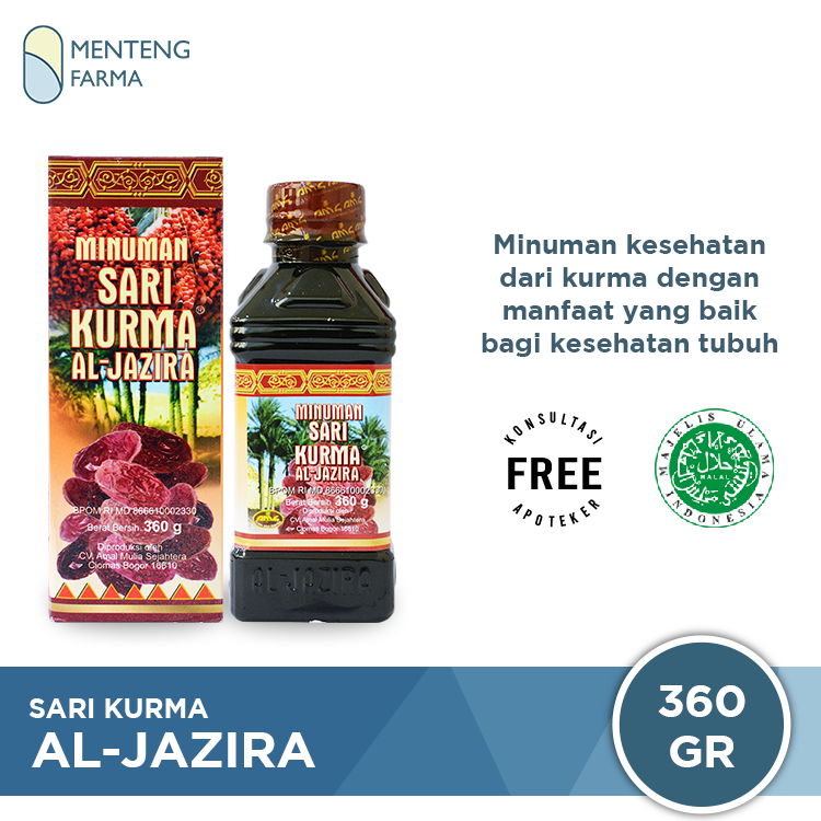 Sari Kurma Al Jazira 360 Gram - Minuman Sari Kurma Asli - Menteng Farma
