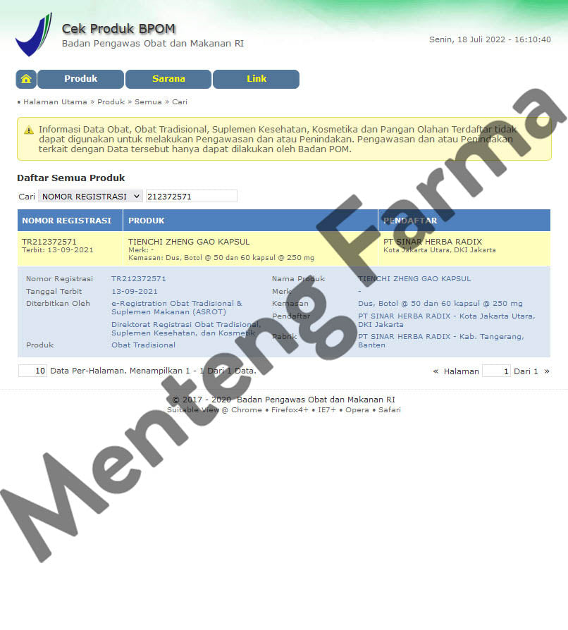 Tienchi Zheng Goo Wan - Suplemen Peninggi Badan - Menteng Farma