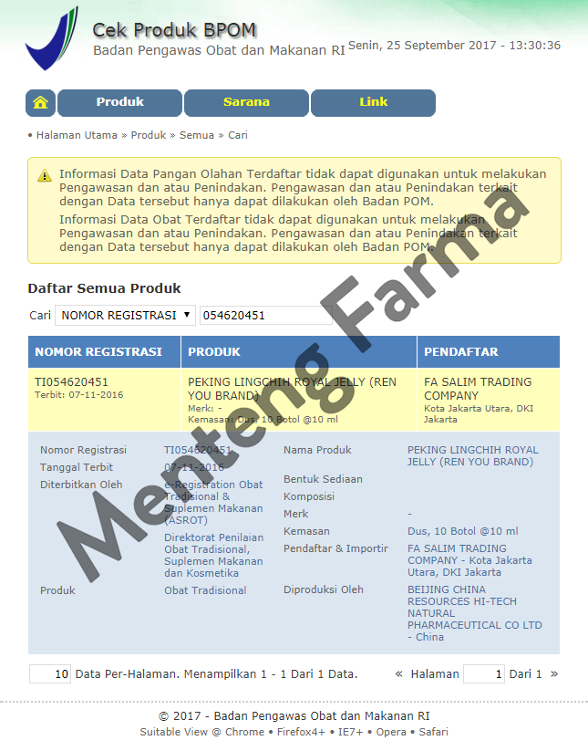 Peking Lingchih Royal Jelly - Menteng Farma