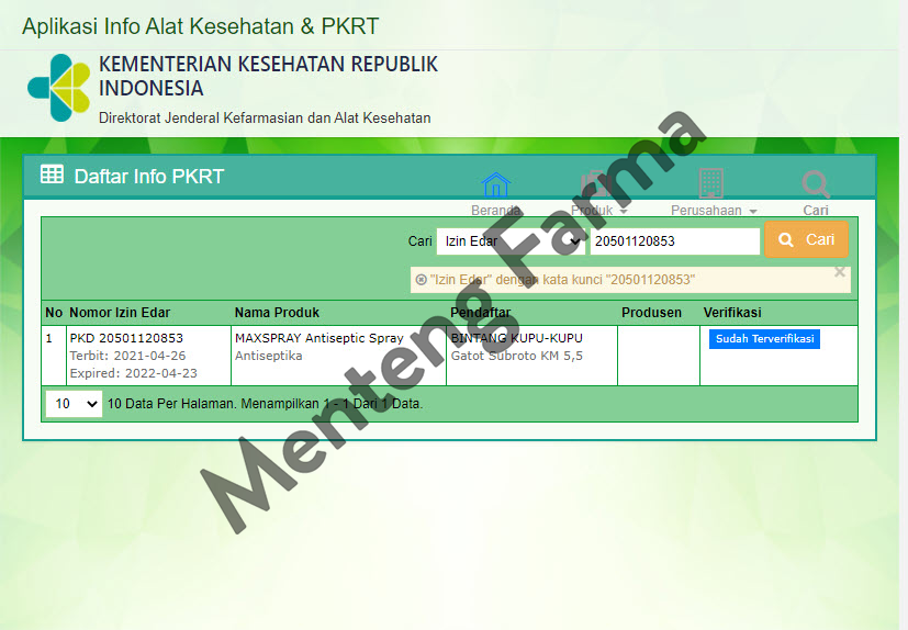 Max Spray 15 mL - Spray Antiseptik - Menteng Farma