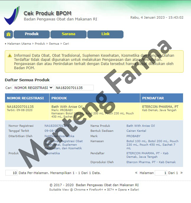 Probaby Bath Anise Oil 230 mL - Sabun Mandi Bayi - Menteng Farma