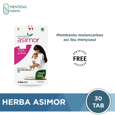 Herba Asimor 30 Kaplet - Suplemen ASI Booster / Pelancar ASI - Menteng Farma